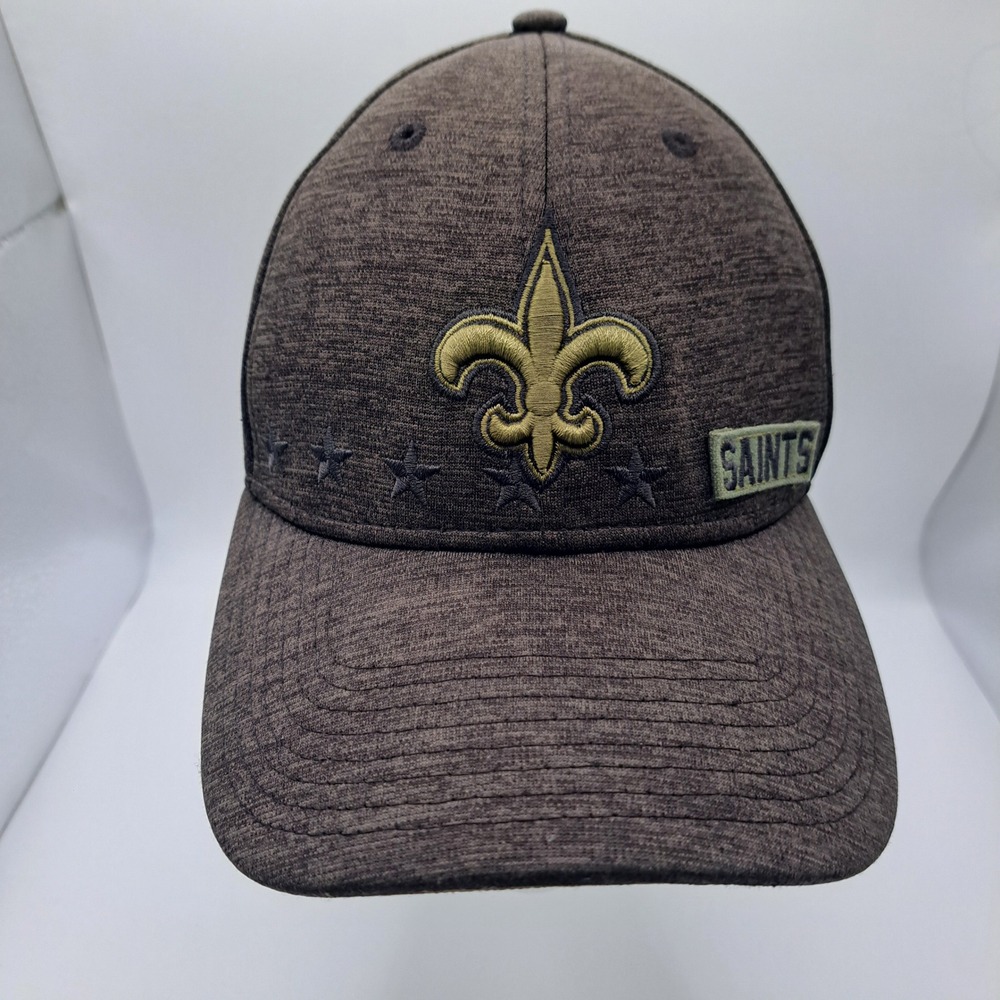 New Era Hat New Orleans Saints Mens M/L Brown Salute to Service 39THIRTY Cap